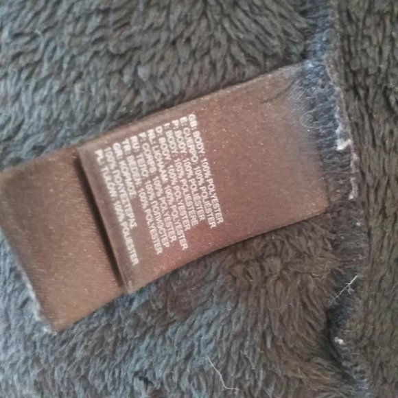 North Face Black Furry Fuzzy Fleece Vest Sz XS - Picture 8 of 8